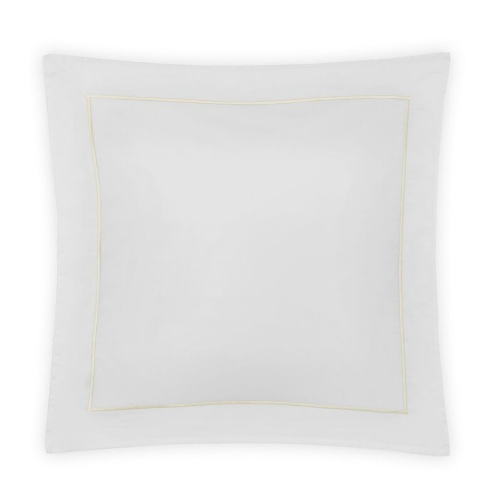 MERCURY ROW Marydel Hotel Satin Stitch White Euro Pillow Sham NEW NWT